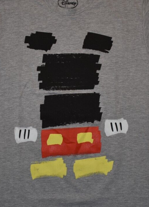 Disney Mickey Mouse Men&rsquo;s Abstract Painted Mickey Gray Shirt New 2XL