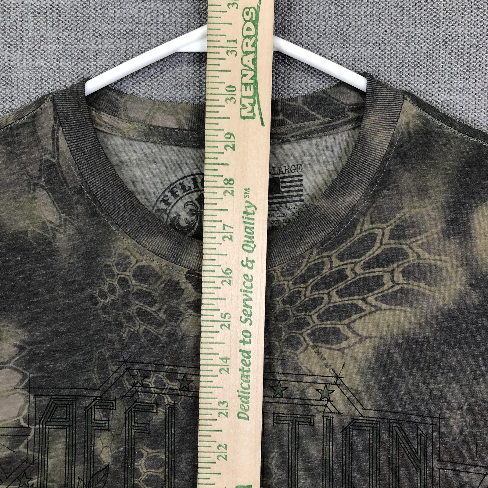Affliction Shirt Mens XL Green Chris Kyle Skull Military Graphic Tee Top