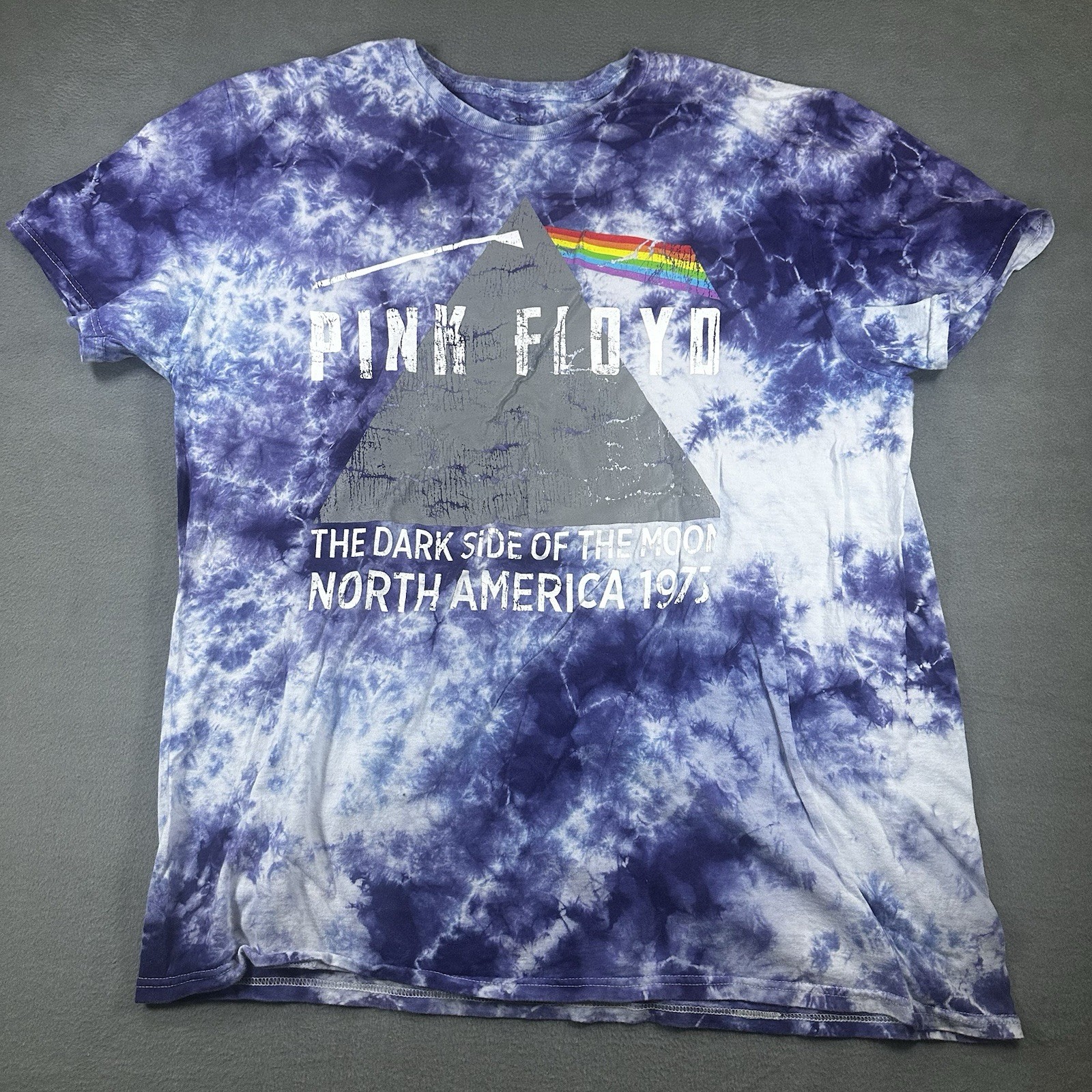 Pink Floyd — The Dark Side Of Moon Tour Concert Blue TyeDye T-shirt Size XL