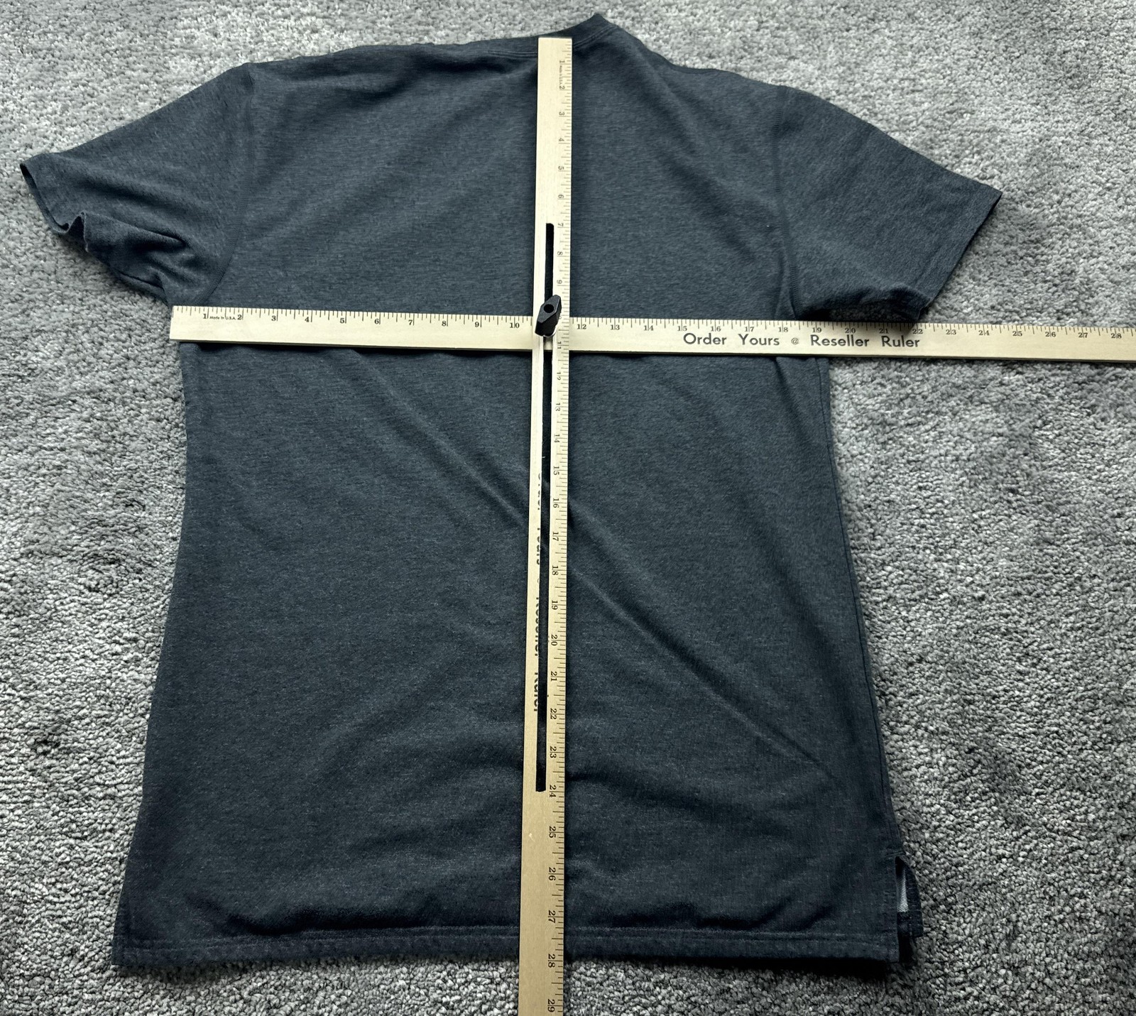 BYLT Shirt Mens Large Gray Drop-Cut Curved Hem Tagless Soft Jersey Tee Casual