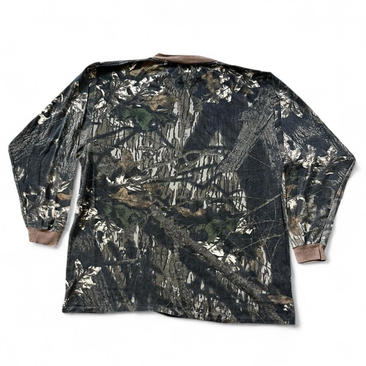 Vintage 90s Mossy Oak Real Tree Camo Long Sleeve Single Stitch Shirt Large Soft