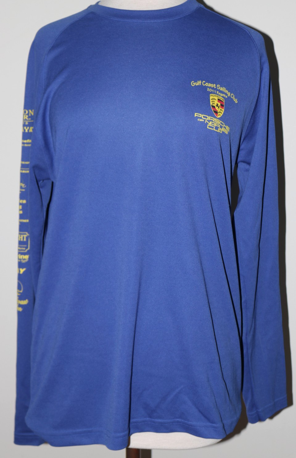 Men&rsquo;s LS Shirt Shirt -Porsche Club of Naples – Gulf Coast Sailing – Blue Size XL