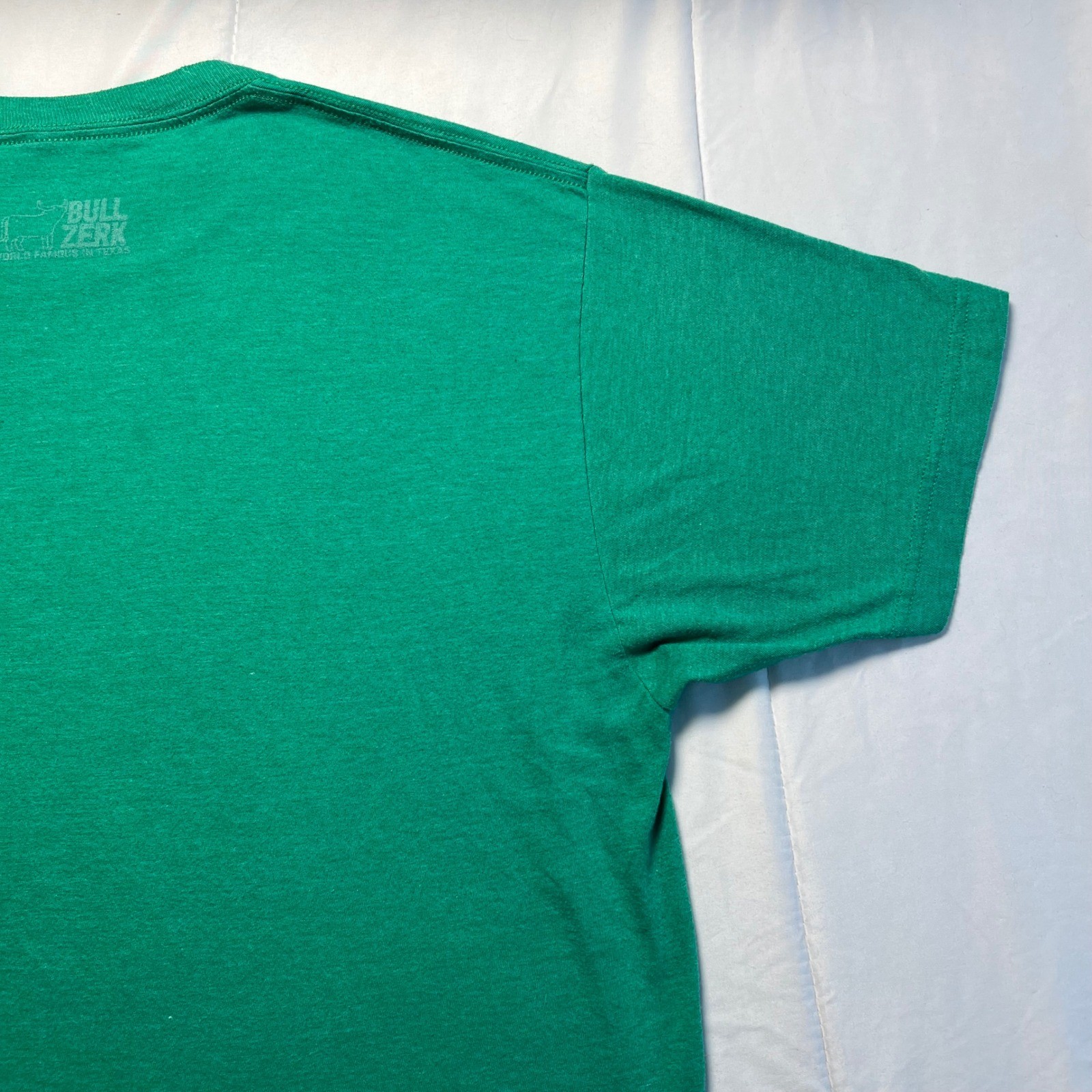 Bullzerk Dallas Hockey T Shirt Mens Large Green Graphic Goalie Mask Tee