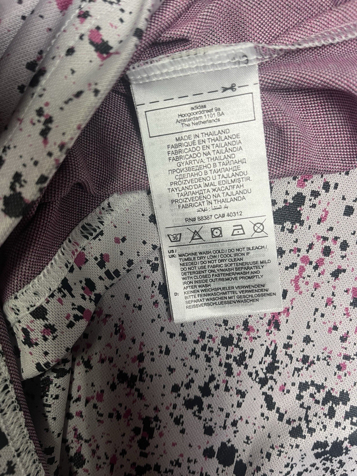 Adidas Shirt Mens 2XL Pinkish-Purple Stone/Splash Jacquard Golf Polo L/S