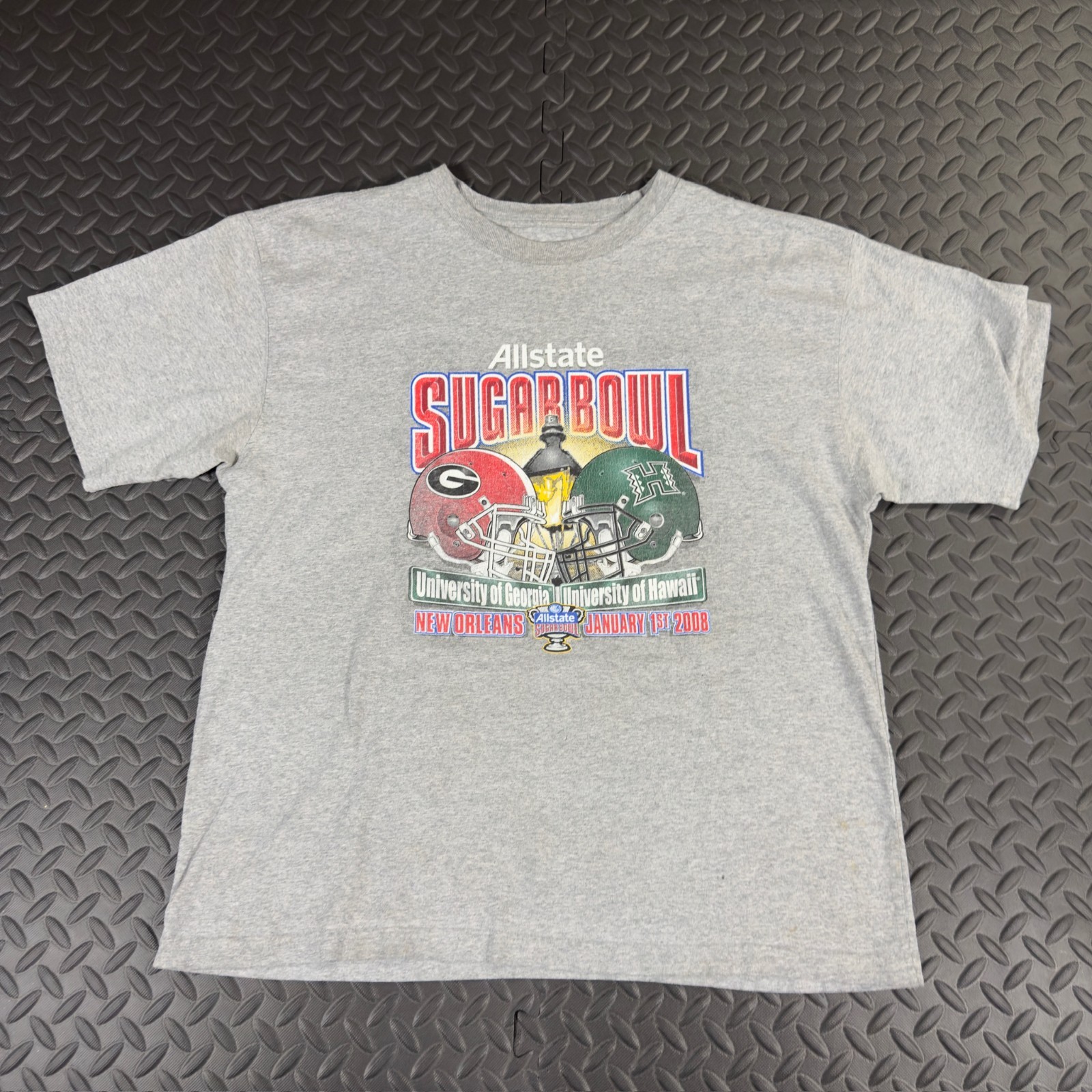Vintage 2008 UGA Sugarbowl Football Championship Men XL T-Shirt Georgia Bulldogs