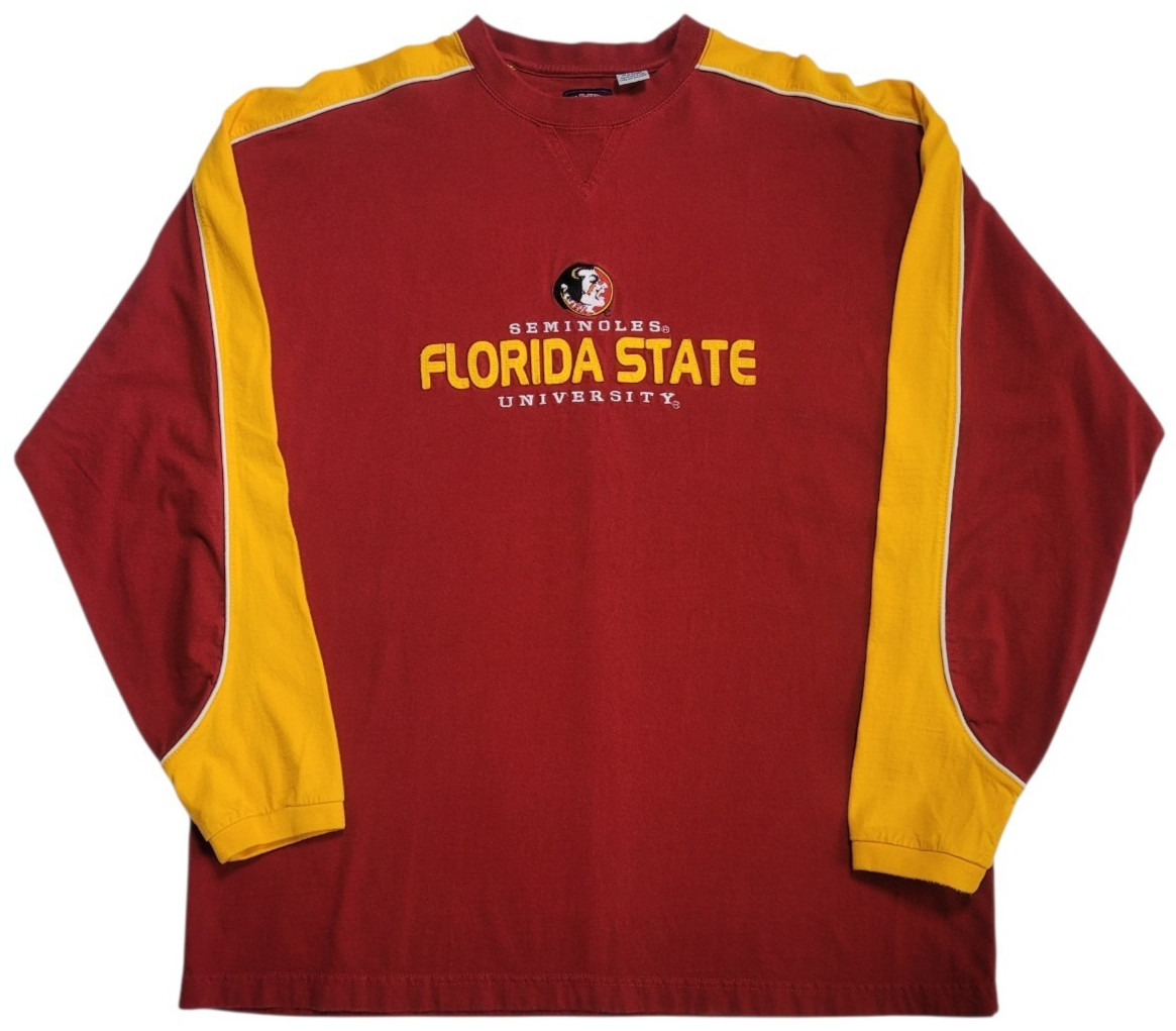 Vintage 90s Florida State Seminoles Long Sleeve Shirt XL Garnet Streetwear