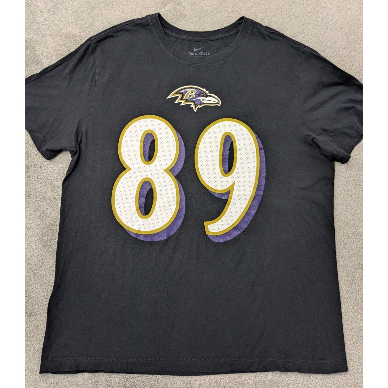Nike Baltimore Ravens Mark Andrews 89 NFL Football T Shirt Men&rsquo;s Large Black