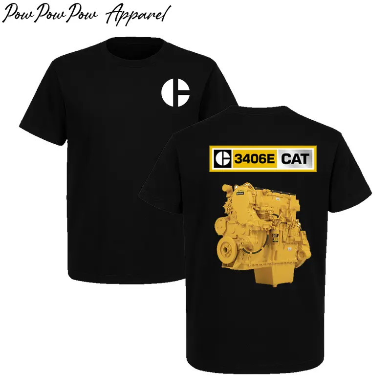 CAT 3406E Engine T-Shirt, Vintage Truck Mechanic Graphic Tee, Diesel Engine Stre