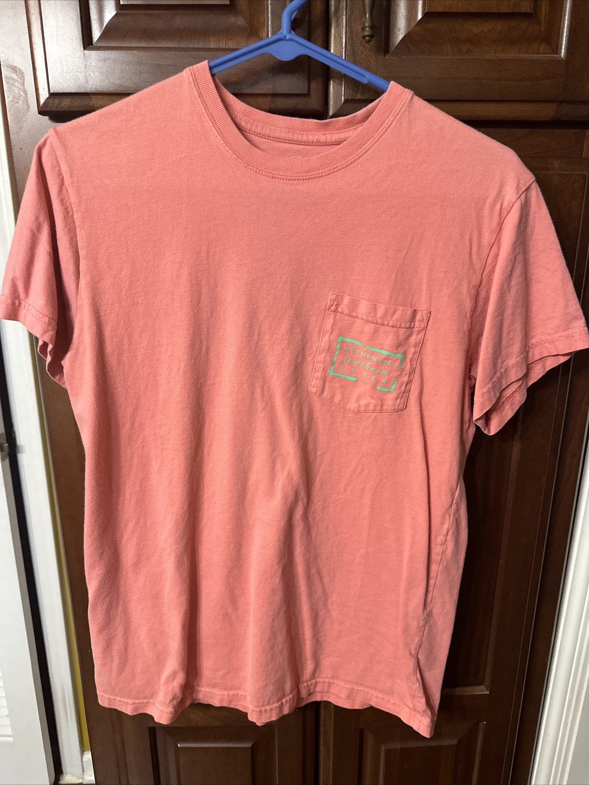 Southern Marsh Shirt Mens Size SmallPink OrangeShort Sleeve Pocket Tee Outdoors