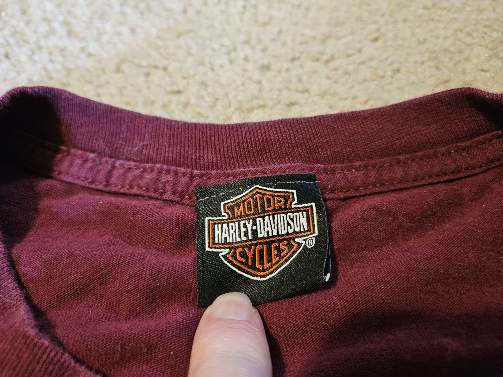 Harley Davidson T Shirt Roughneck Longview, TX Maroon See Measurements Used XL