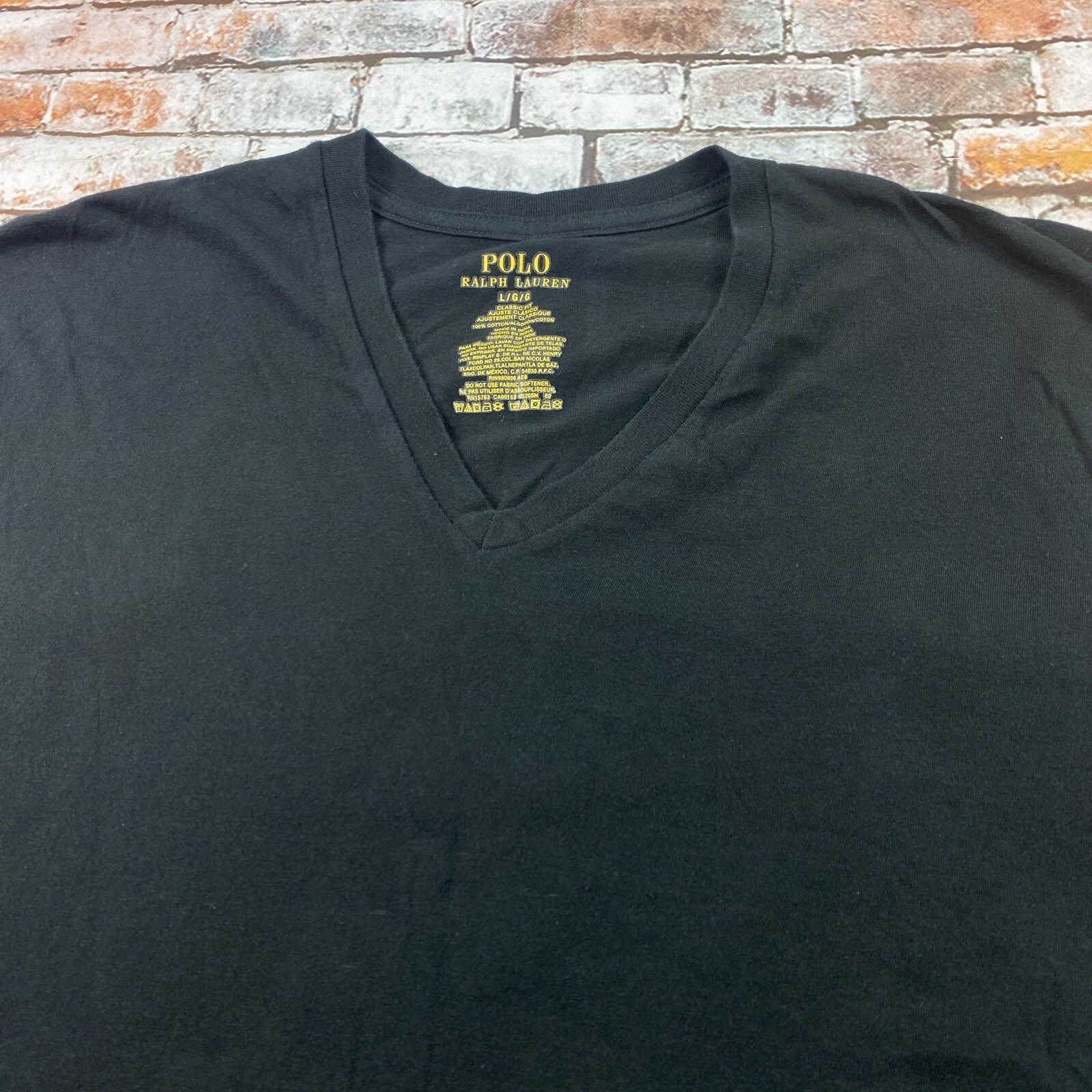 Polo Ralph Lauren Shirt Adult L Black Pony Logo Classic Preppy Casual Tee Mens