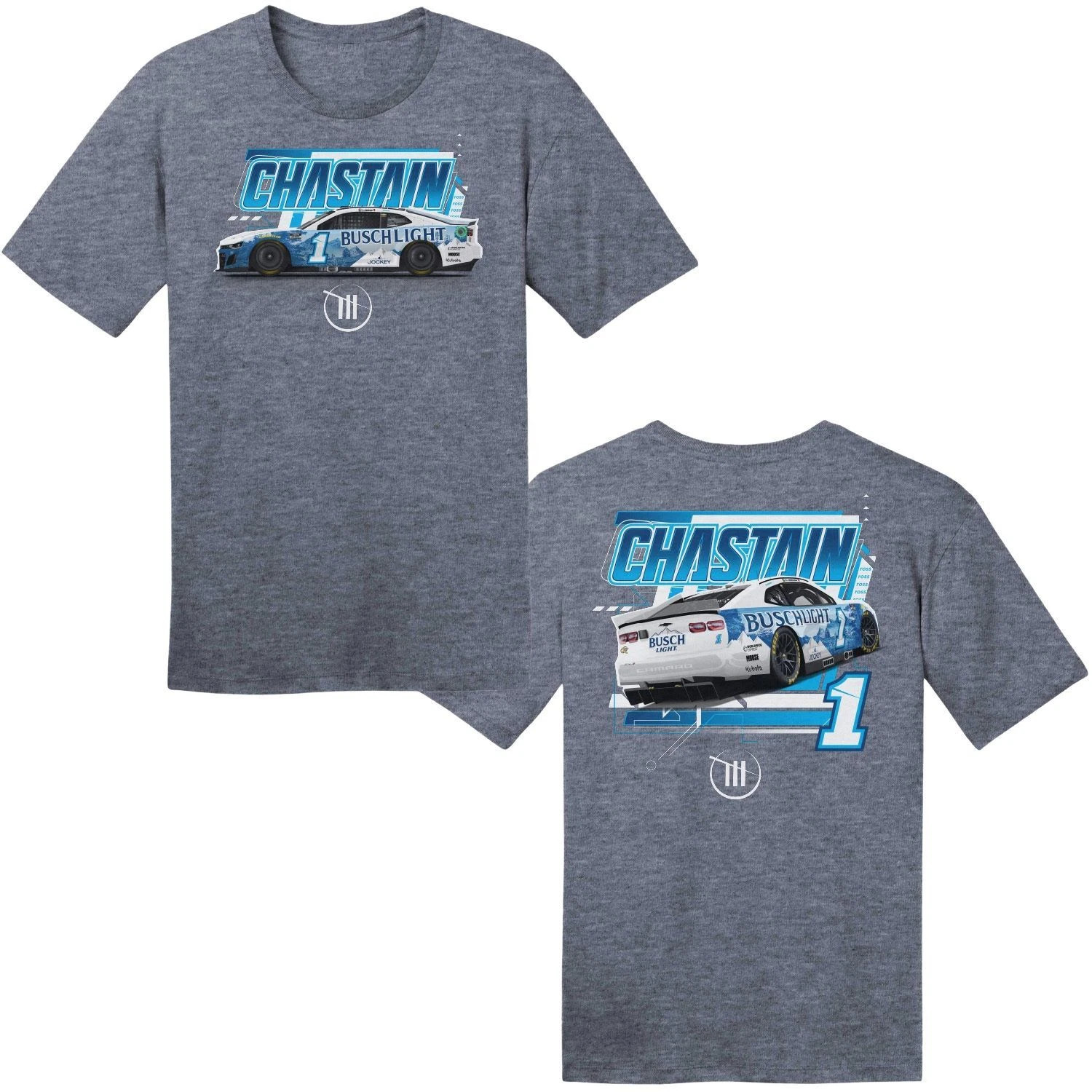CHECKERED FLAG SPORTS ROSS CHASTAIN #1 NASCAR BUSCH LIGHT PIT STOP T SHIRT I8230