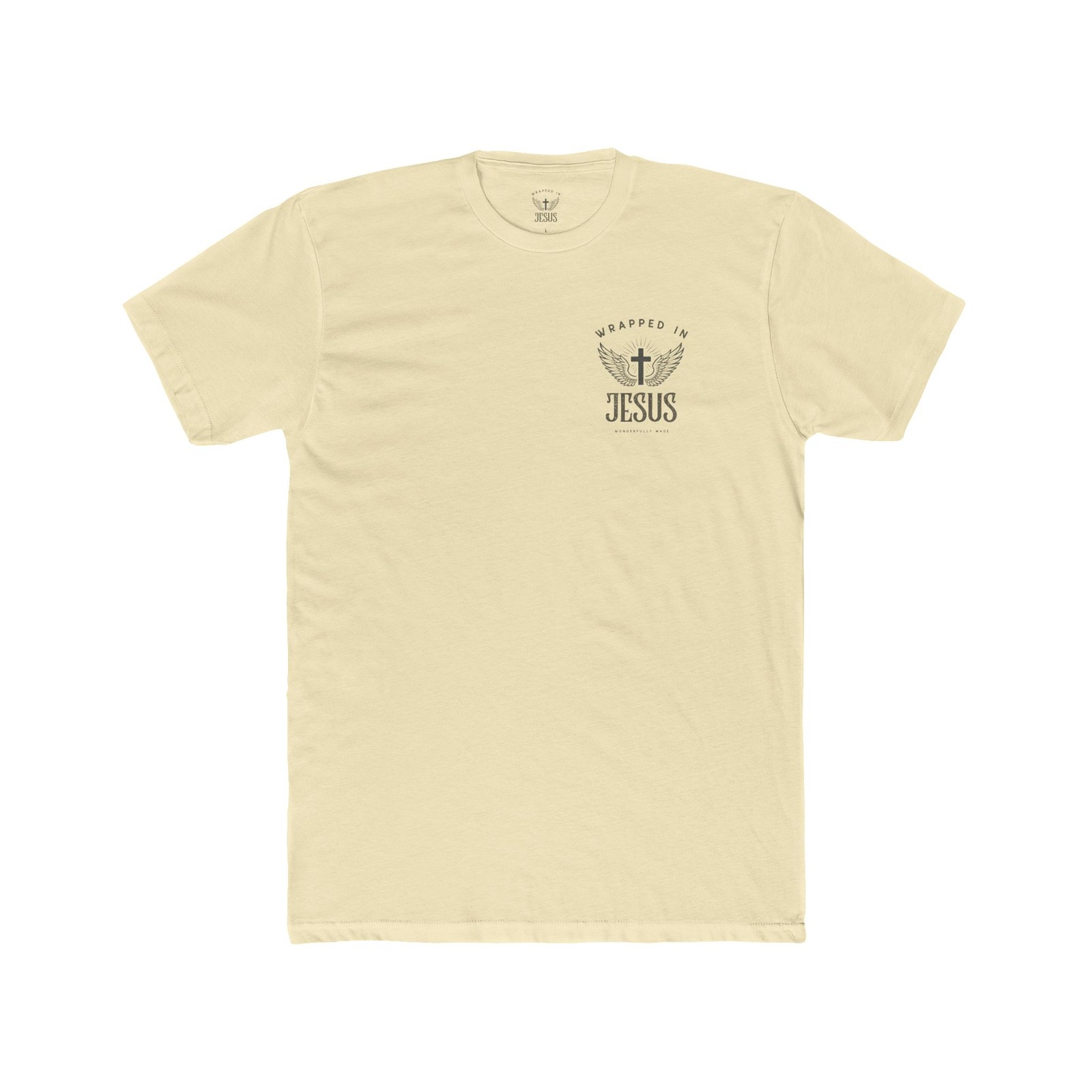 Wrapped in Jesus wings Tee Christian T-Shirt, Casual Wear.