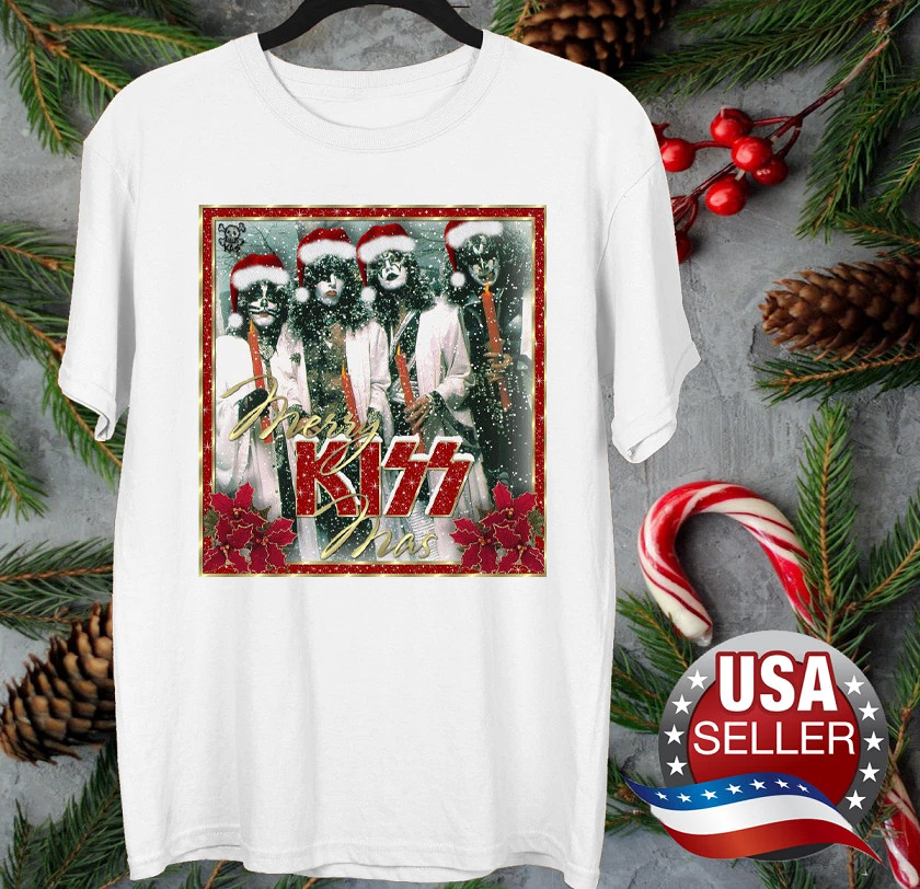 Kissmas band Christmas White Shirt Full size S-5XL Xmas Gift HL348