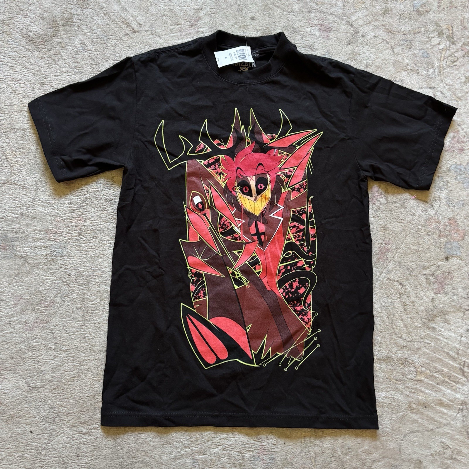BLACK Hazbin Hotel Alastor T-Shirt Hot Topic A24 M Radio Demon Grunge NWT NEW