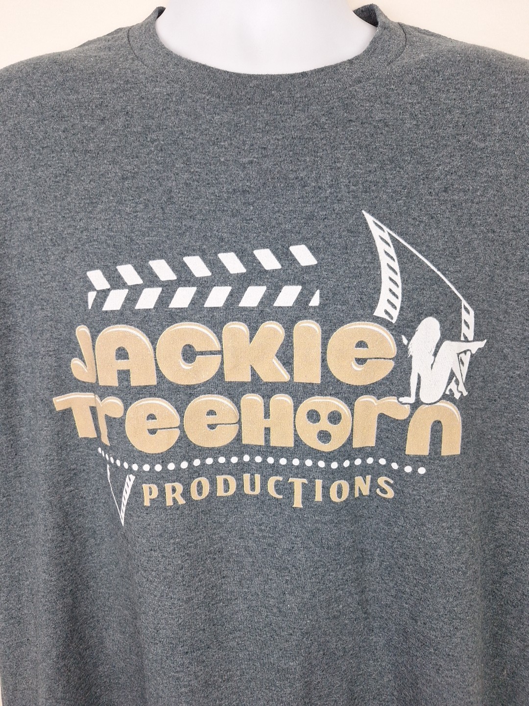 Funny Gildan Big Lebowski Jackie Treehorn Productions Grey T-Shirt Size 2XL