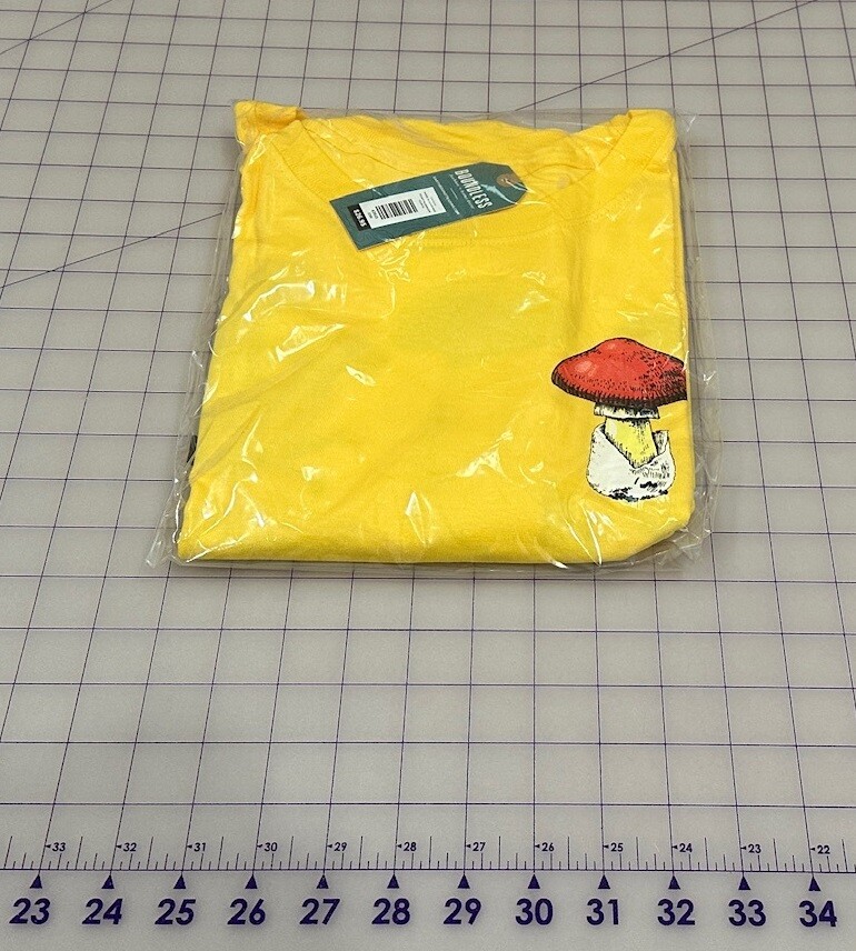 1 or 5 Pack Men&rsquo;s Earthbound Trading Co. Mushroom Forest Fungi T-Shirt Yellow XL