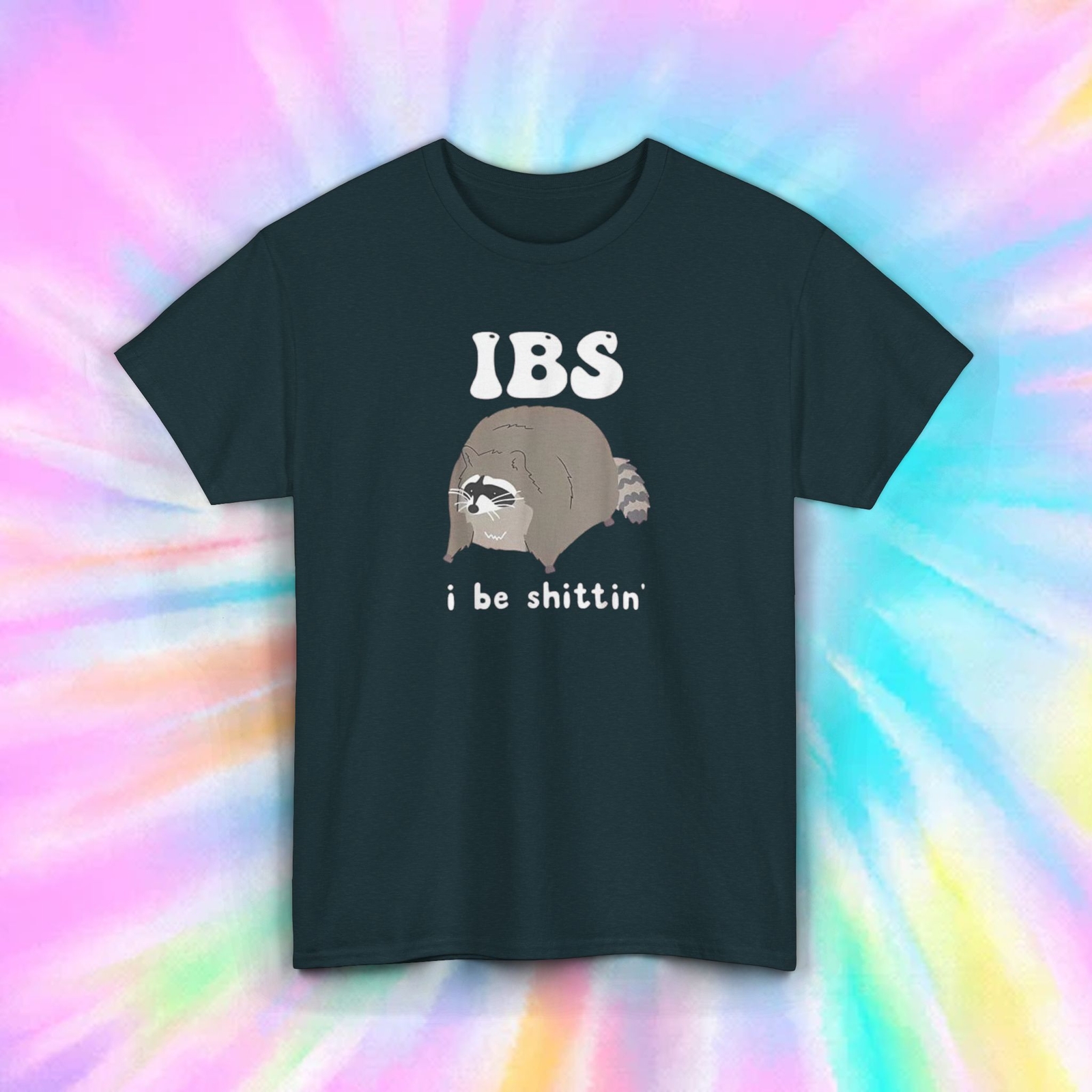 IBS I Be Shittin&rsquo; Shirt S-5X Funny Raccoon Sarcastic Humor Tee for IBS Awareness
