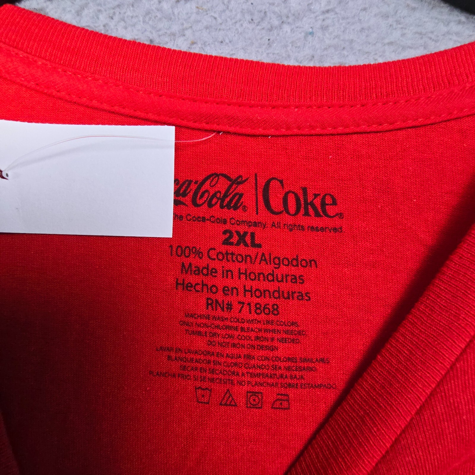 Coca Cola Shirt Mens 2XL XXL Red Coke Classic 80s 90s Retro Outdoors Logo NWT