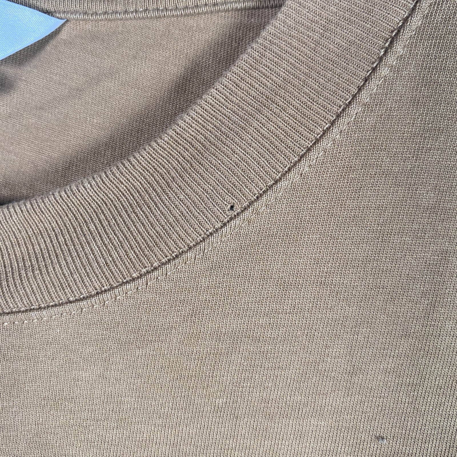 Club Monaco T-Shirt Adult Large Mens L Tan Brown Crew Neck S/S Cotton Tee