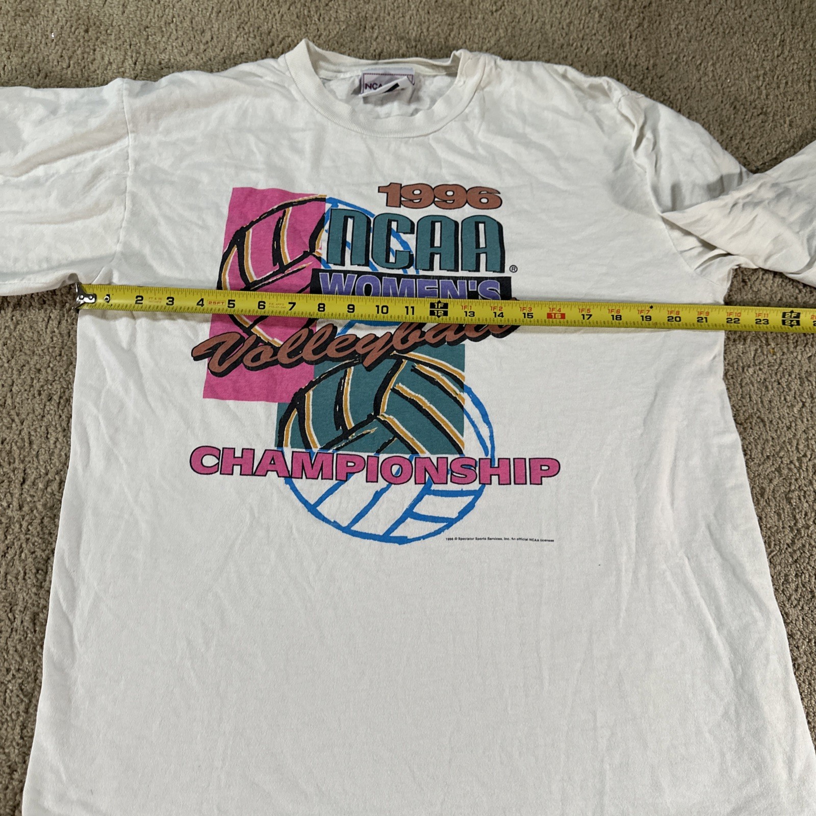 Vtg 1996 NCAA Shirt Men Large White Womans Volleyball Championship L/S USA