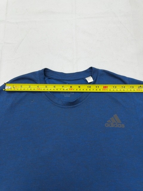 Adidas T-Shirt Mens L Blue Climalite Freelift Short Sleeve Crew Neck