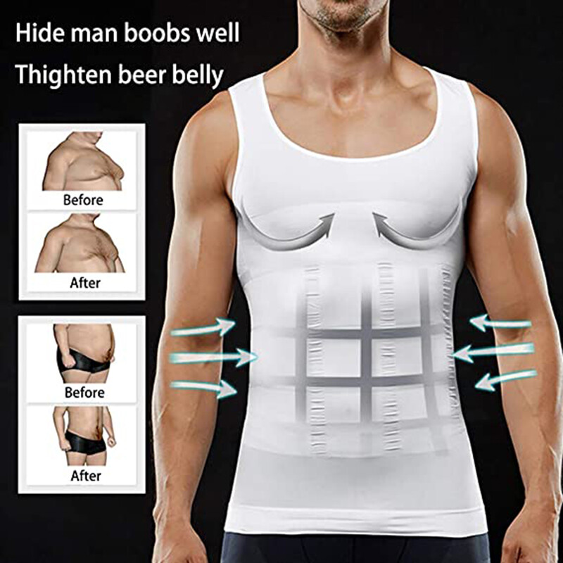FAJAS Men Body Slimming Tummy Shaper Belly Underwear Shapewear Waist Girdle Vest