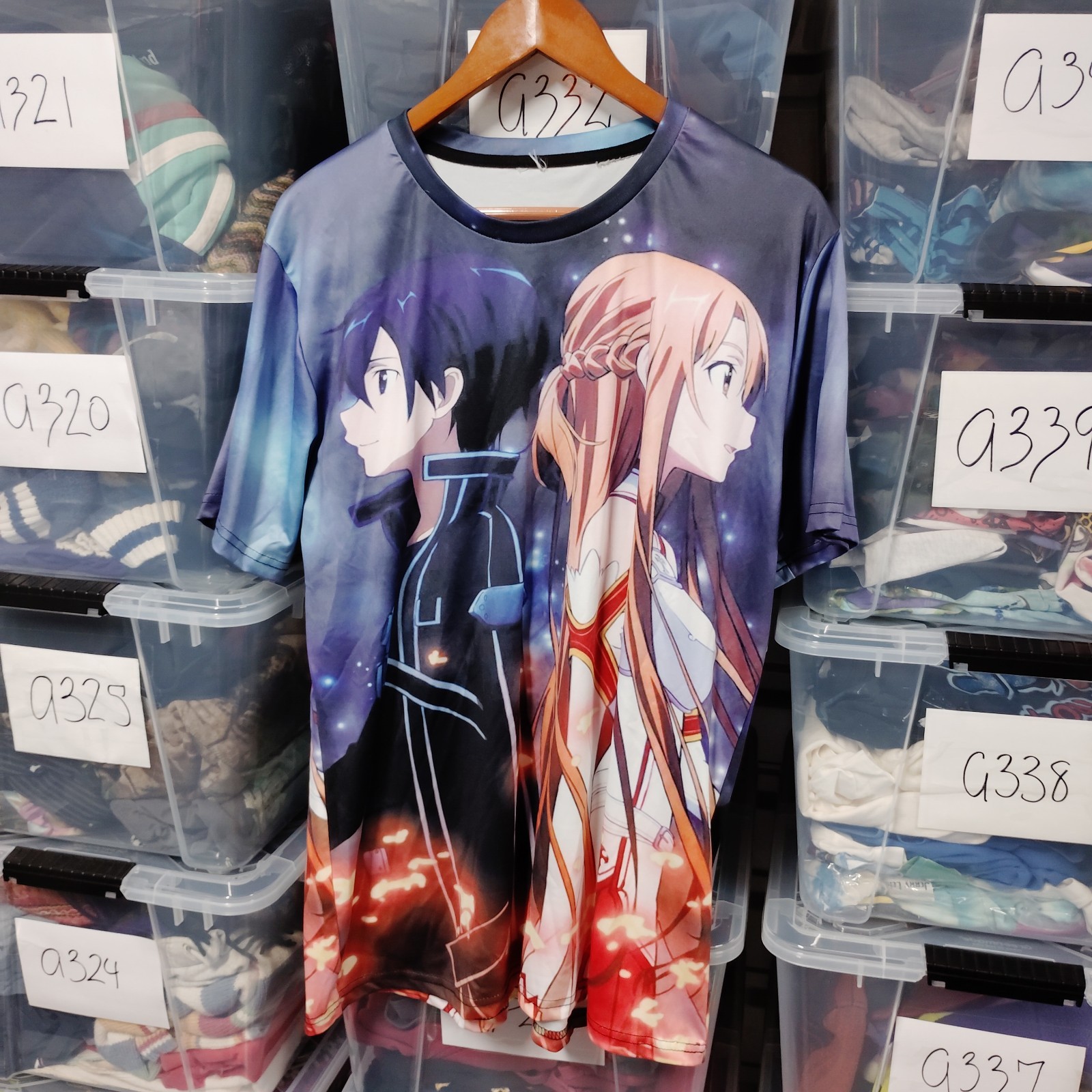 Sword Art Online Anime Polyester Aop Shirt Japan Manga Size L A21