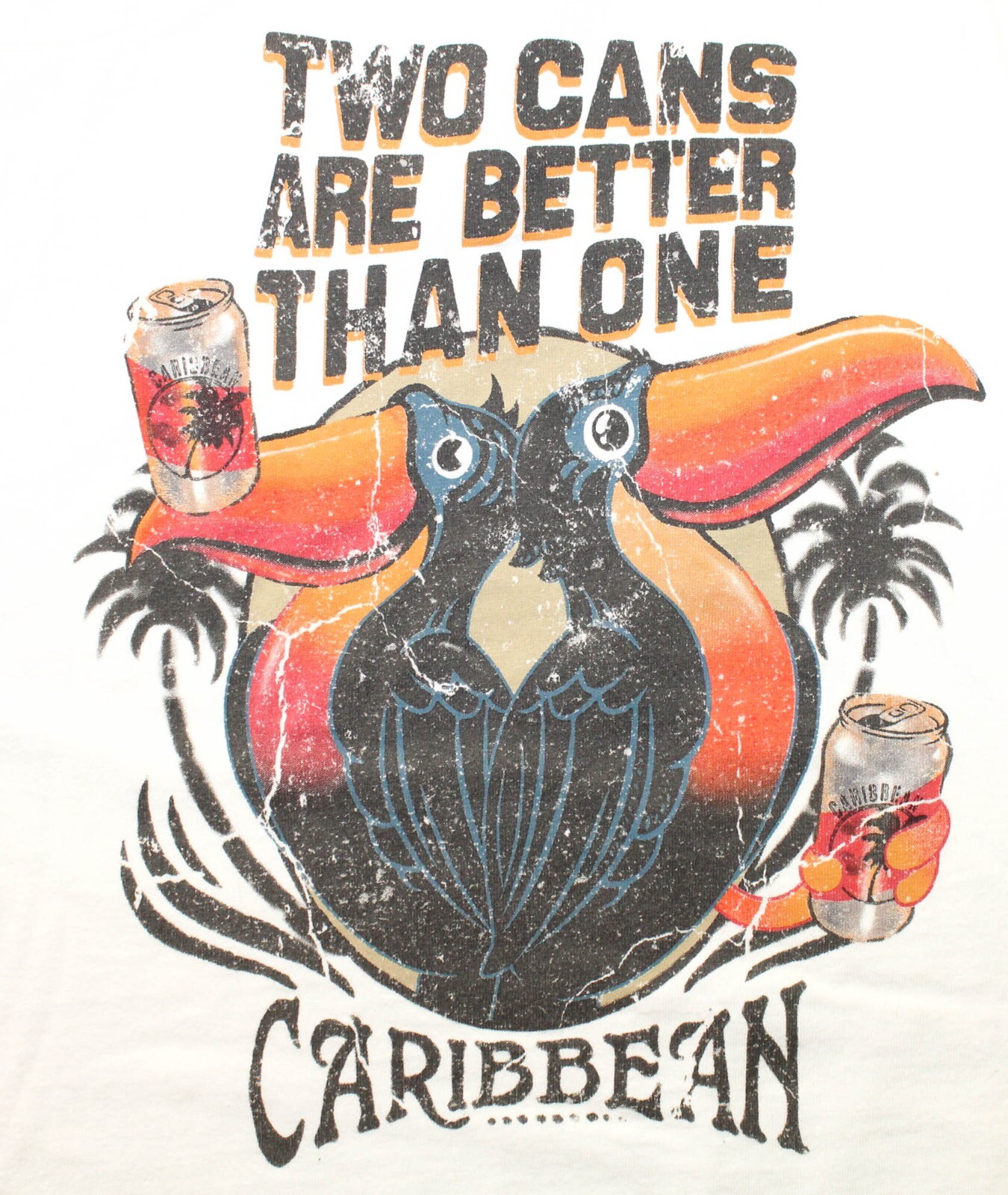 Caribbean Two Cans Are Better Than One Men&rsquo;s T-Shirt White 2XL