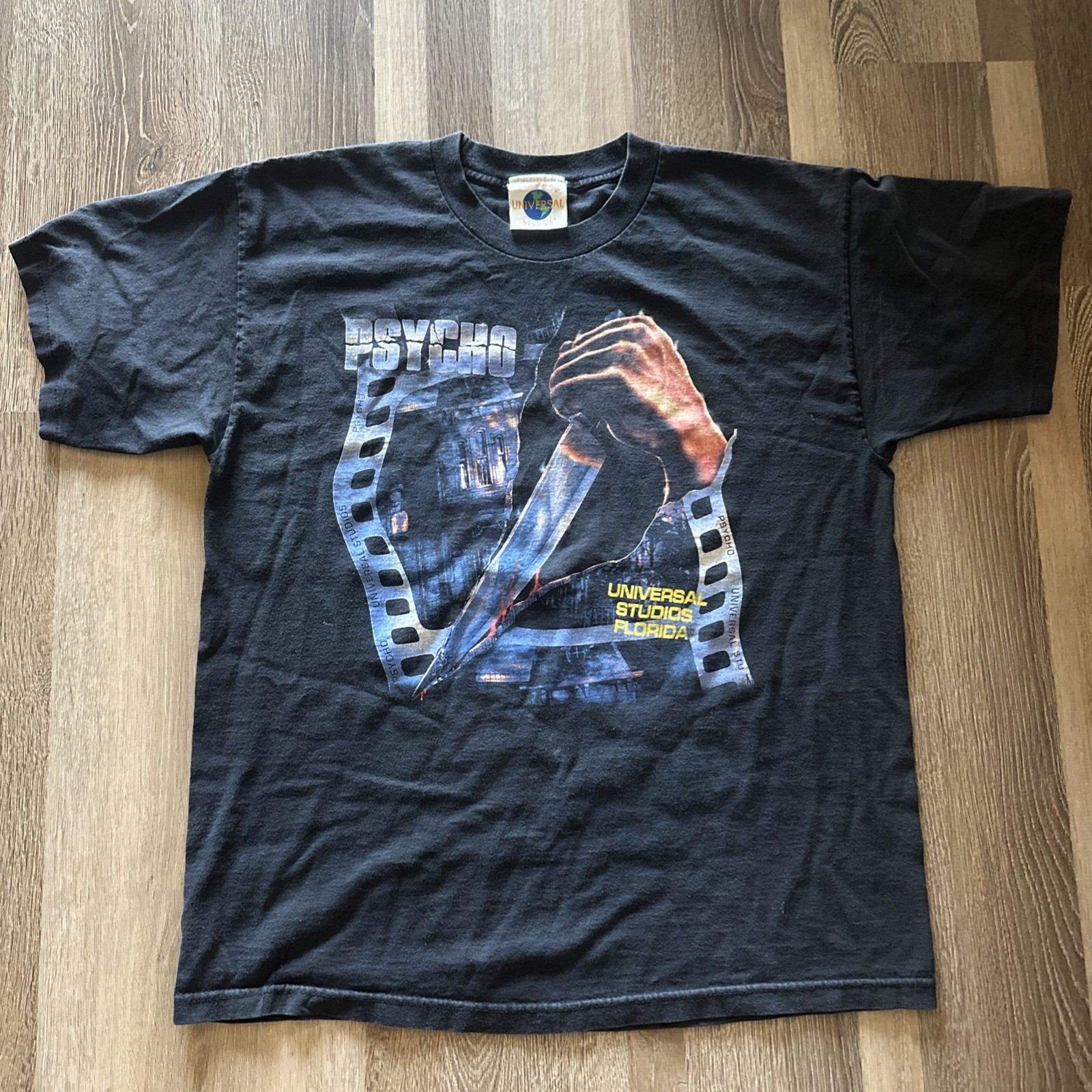 Men’s Vintage Universal Studios Hollywood Psycho Double Sided T Shirt Size XL