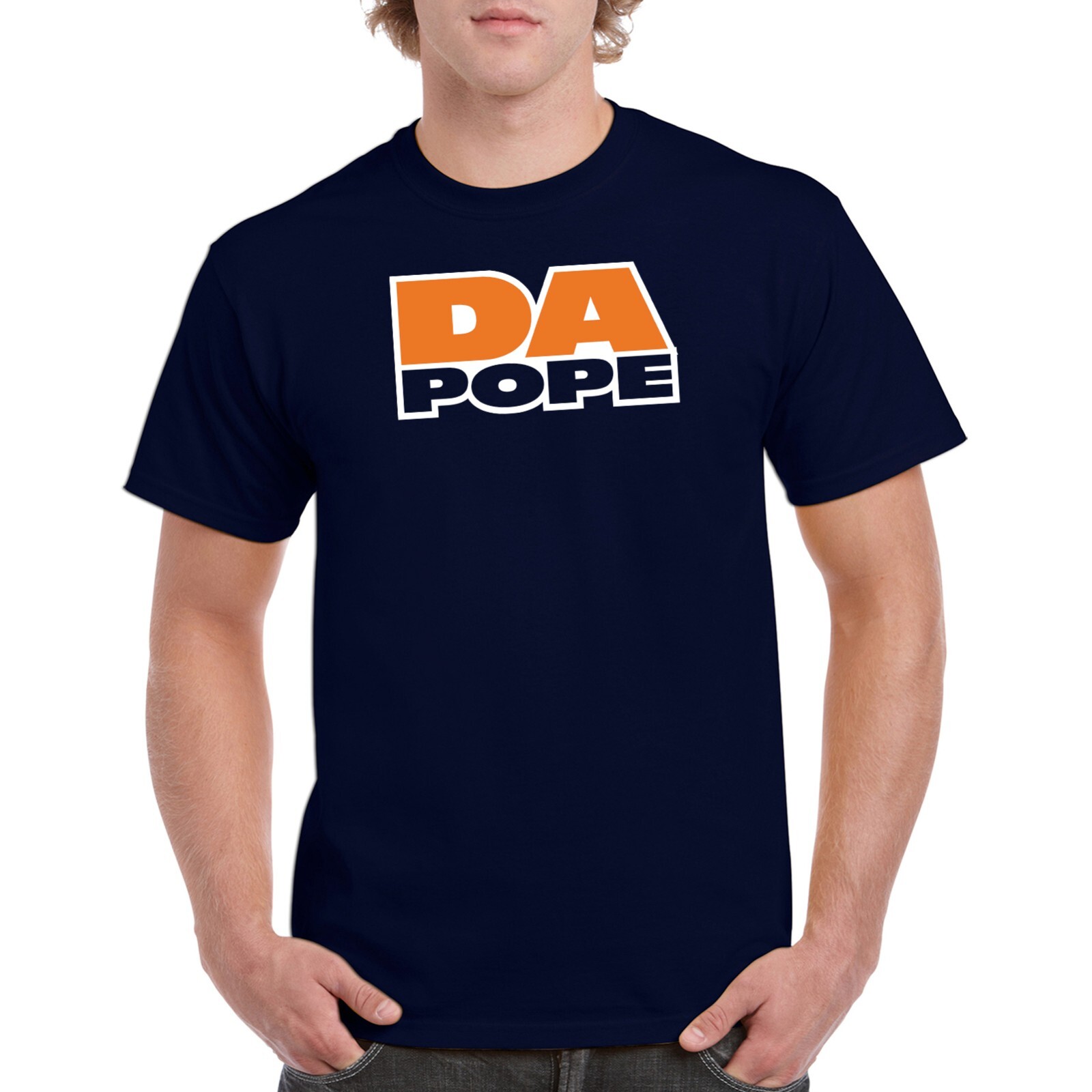 Da Pope Letters T-Shirt – Navy