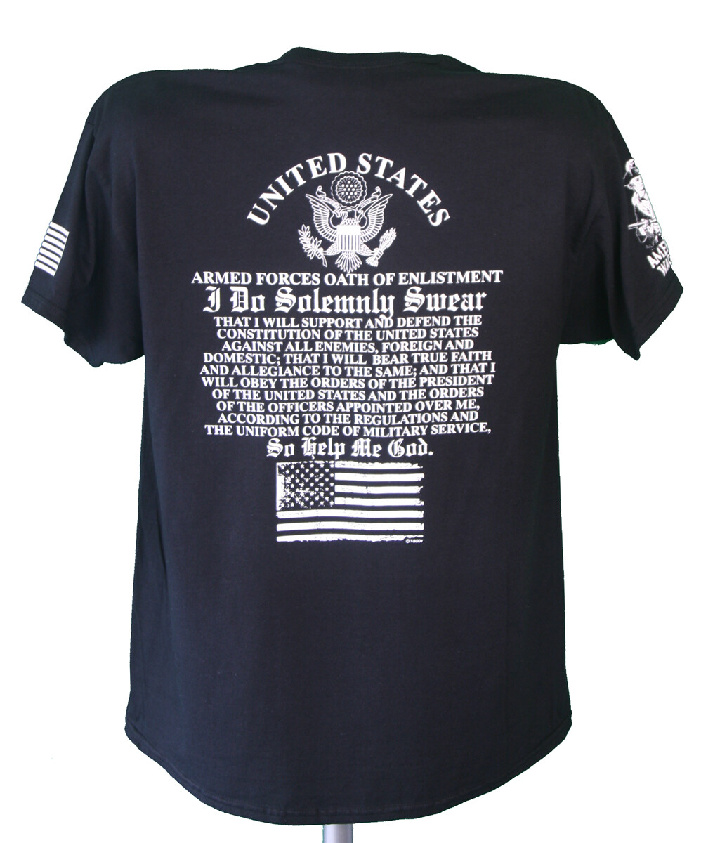 Armed Forces Oath Of Enlistment T-Shirt Army Navy Air Force Marines Coast Guard