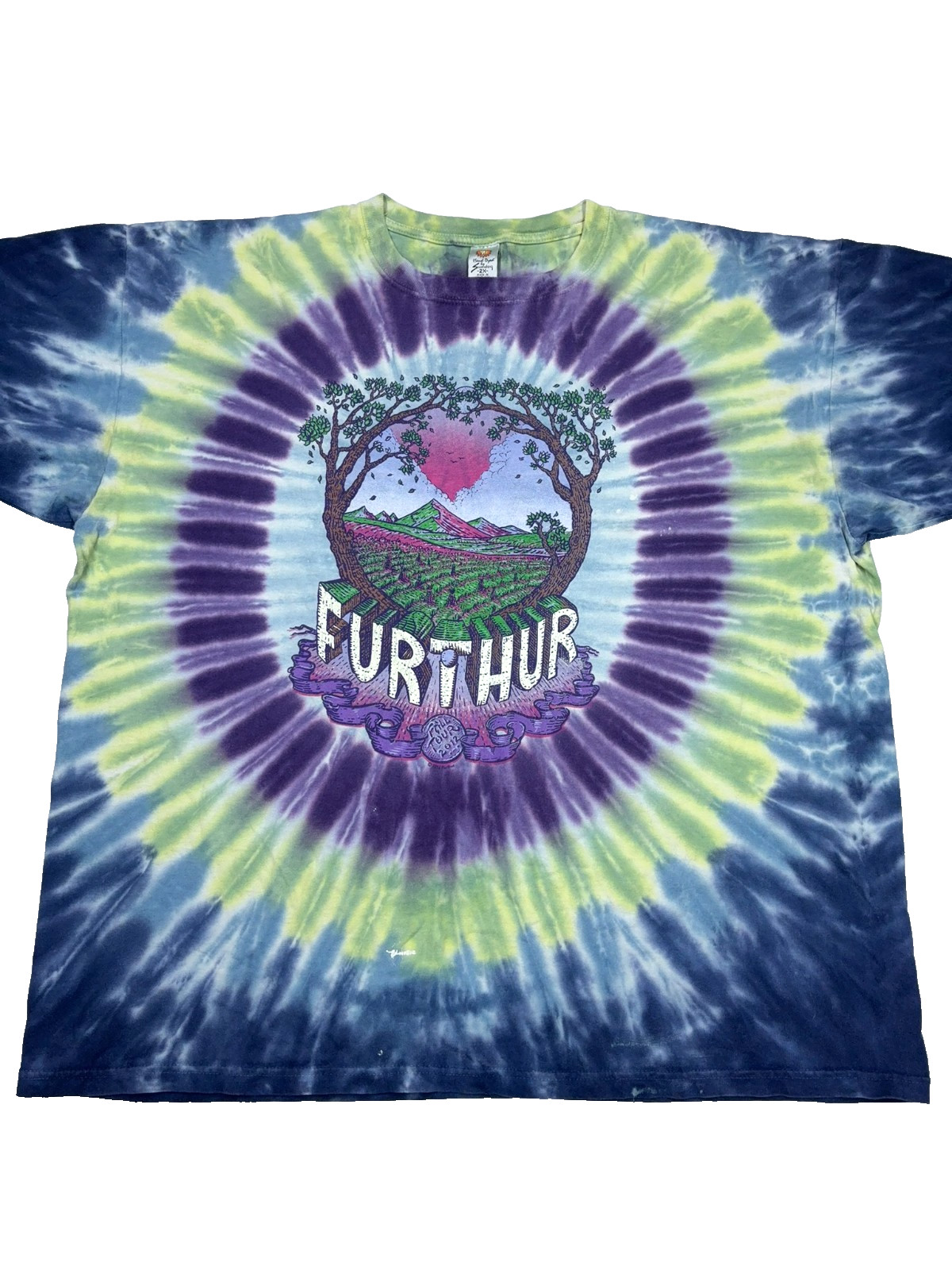 Vintage Hand Dyed by Sundog Men&rsquo;s T shirt Furthur Fall Tour 2012 Tie dye – 2XL