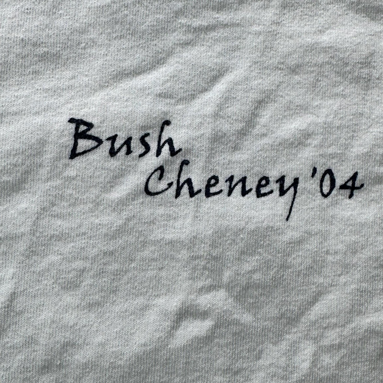 Vintage Union Line Shirt Men XL White Cotton Bush Cheney &rsquo;04 Embroidered 2000s