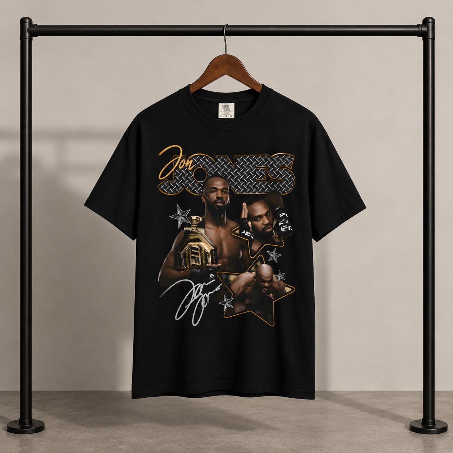 Jon Jones T-shirt,Heavyweight Champion Graphic , Made in USA, UFC Fan T-shirt