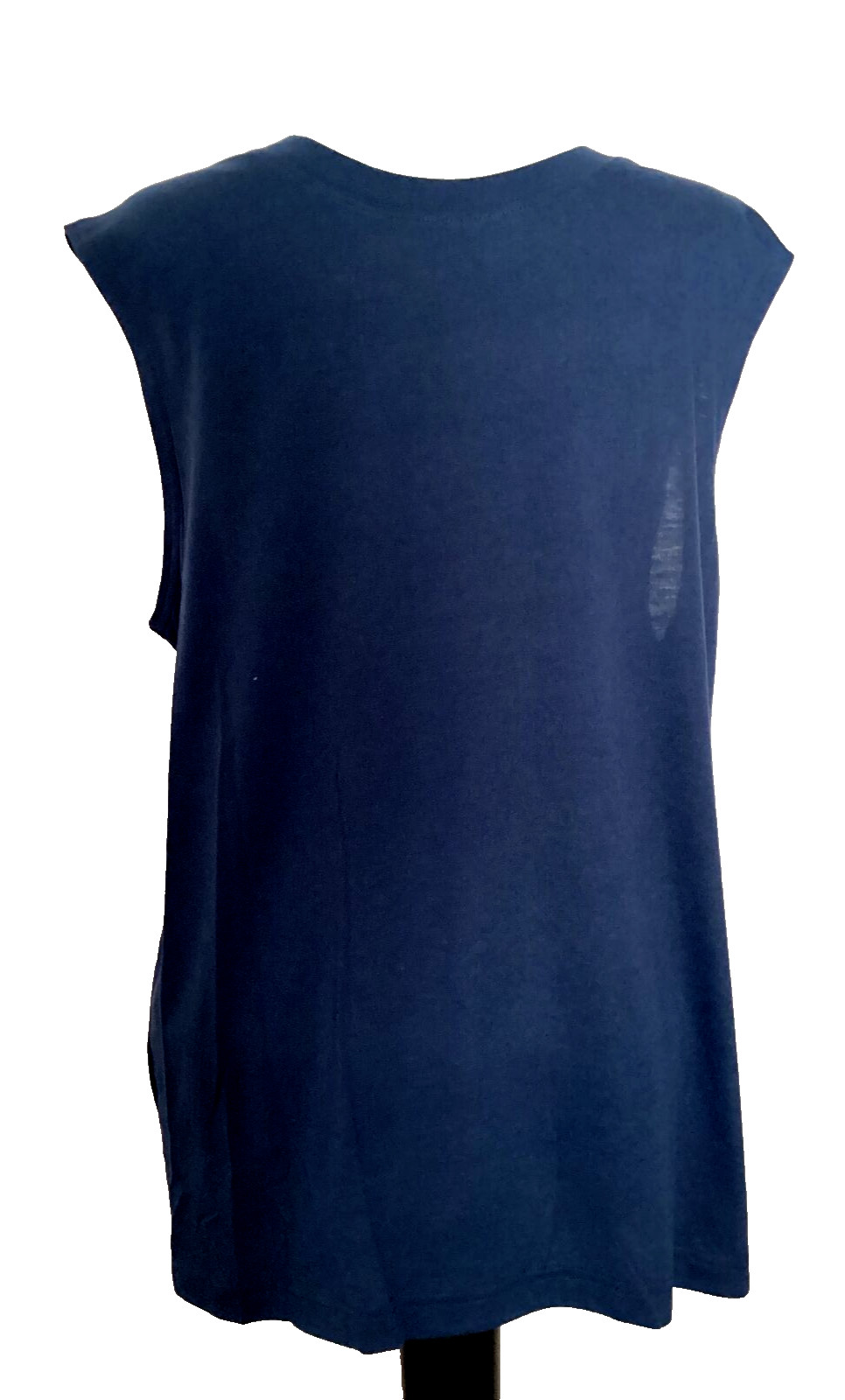 ATHLETIC WORKS DRIWORKS NAVY BLUE TRI BLEND MUSCLE Tank Sz S*