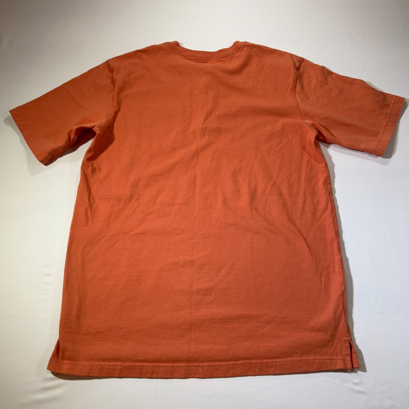 Duluth Trading Co Short Sleeve Pocket Longtail Tee Rust Orange Size Medium