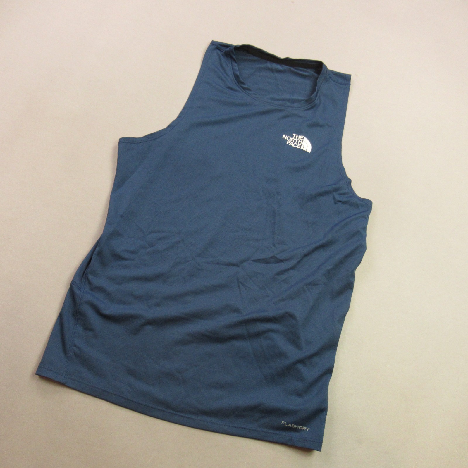 North Face Shirt Mens M Sleeveless Crew Neck Stretch Lightweight Hiking Blue