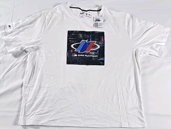 NWT Puma BMW Motorsport Street Rare Logo Men&rsquo;s T Shirt White MSRP 55.00 XXL