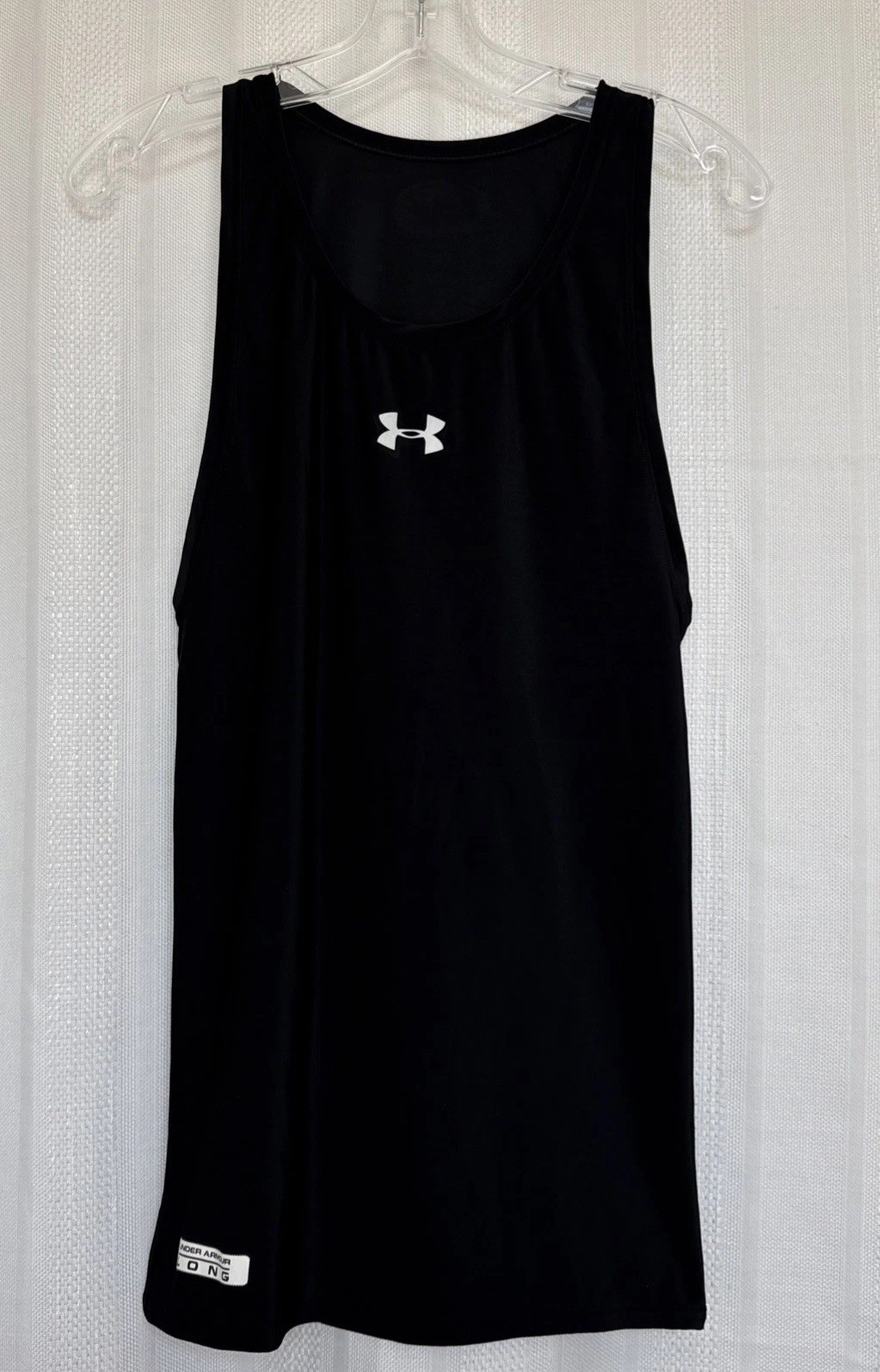 Under Armour Long Men&rsquo;s Jogging Running Workout Sleeveless Top Black LARGE