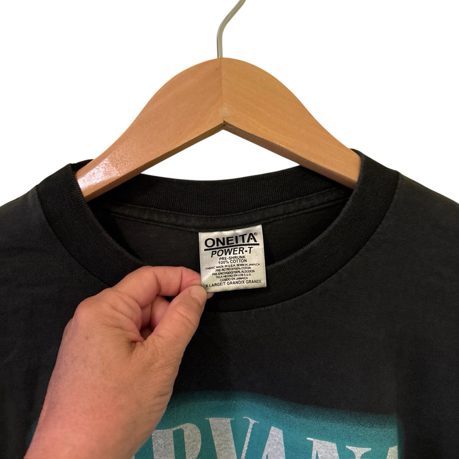 Kurt Cobain Band Portrait Vintage Nirvana Sz XL Single Stitch Shirt REPRINT