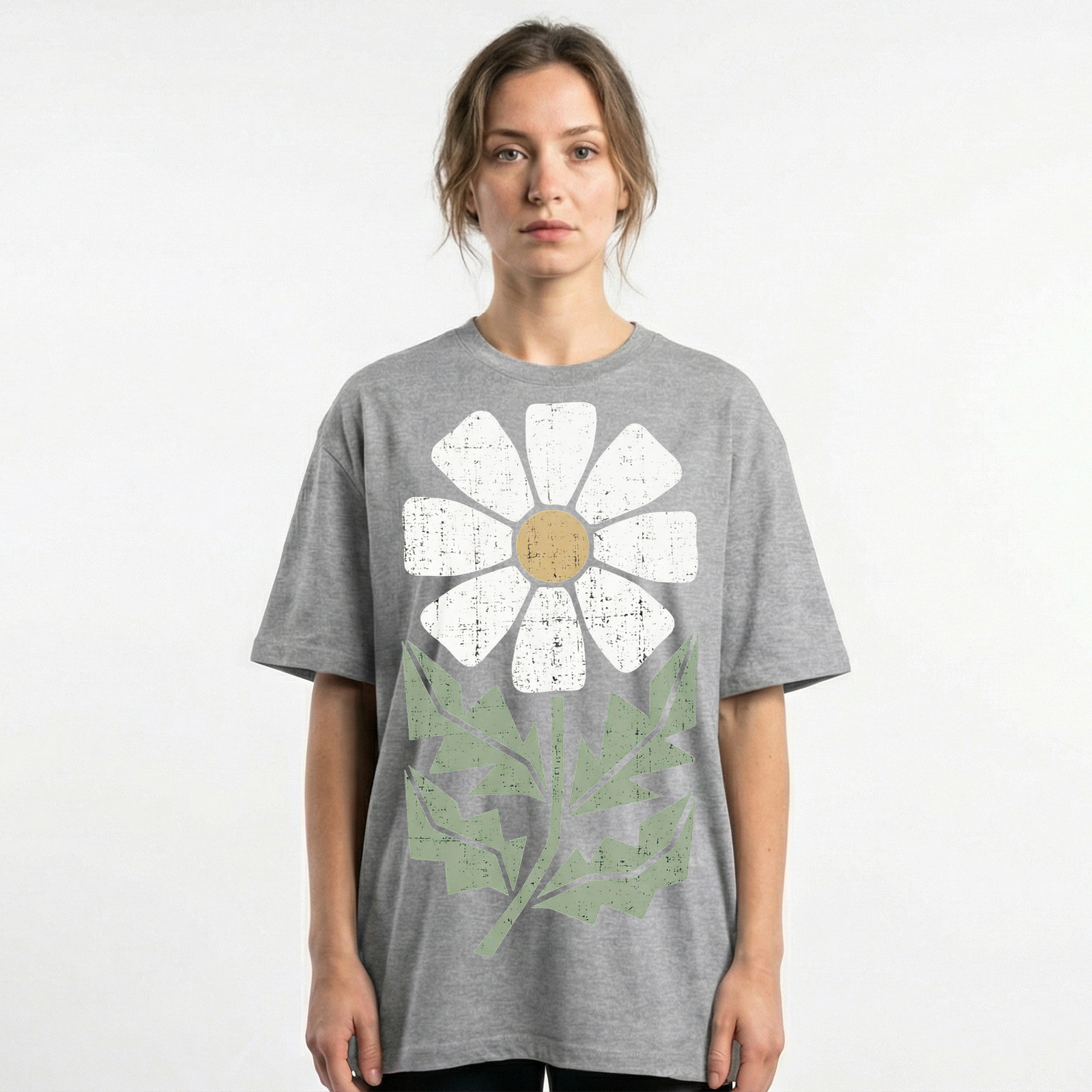 Retro Daisy Flower T-Shirt Boho Botanical Nature Floral Garden Style Tee