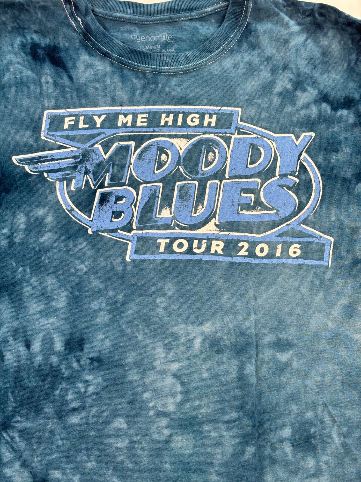 Moody Blues Tour Shirt Mens Sz Medium Tie-Dye 2016 Fly Me High Double Sided