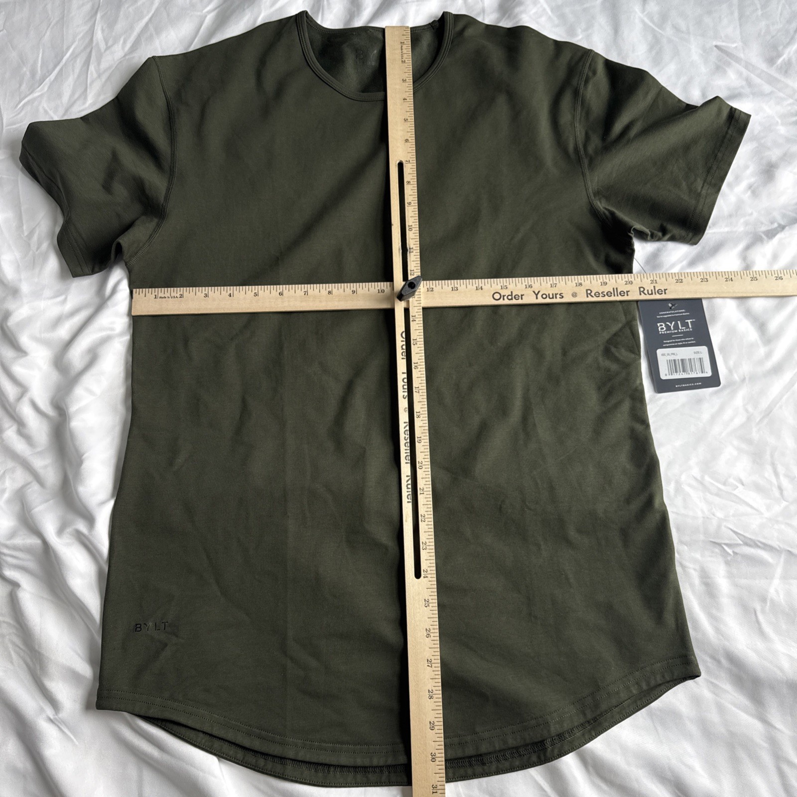 BYLT Drop Cut Lux T-Shirt Men&rsquo;s Large Dark Green Short Sleeve Performance – NWT