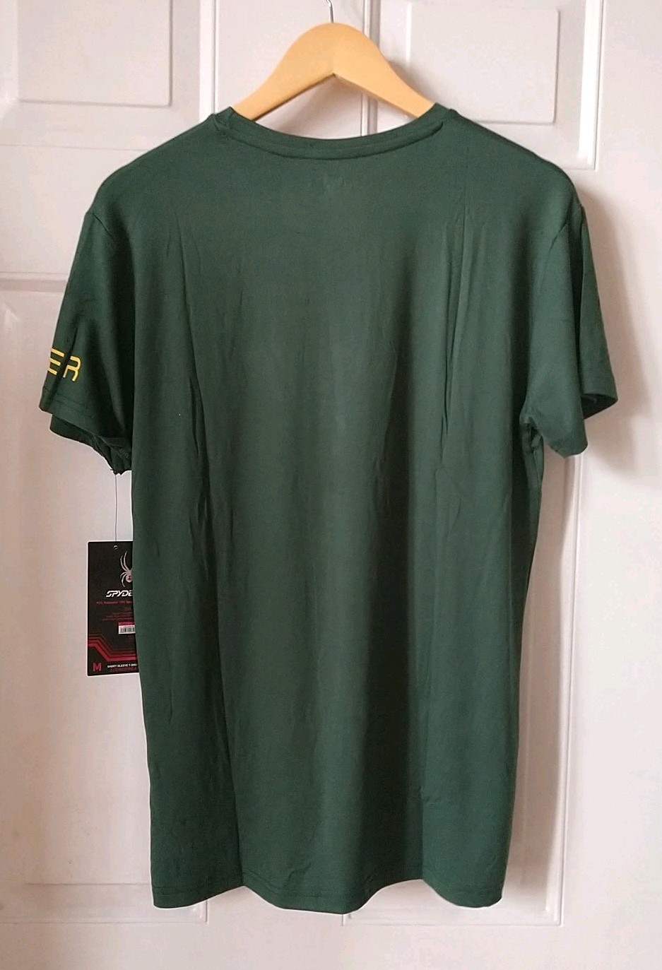 SPYDER MEN&rsquo;S FITTED GREEN LOUNGE WEAR T-SHIRT, SIZE M