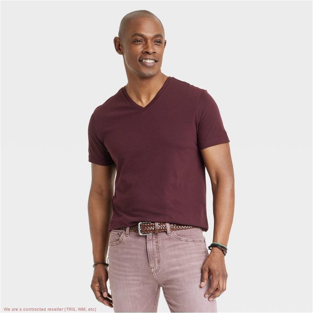 Men&rsquo;s Every Wear V-Neck T-Shirt – Goodfellow & Co Pom Mystery L *SEE DEAL!!!*
