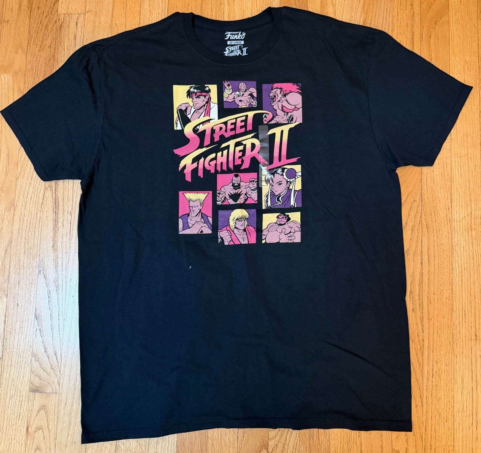 Street Fighter II T-Shirt Size 2XL Black 2018 Funko