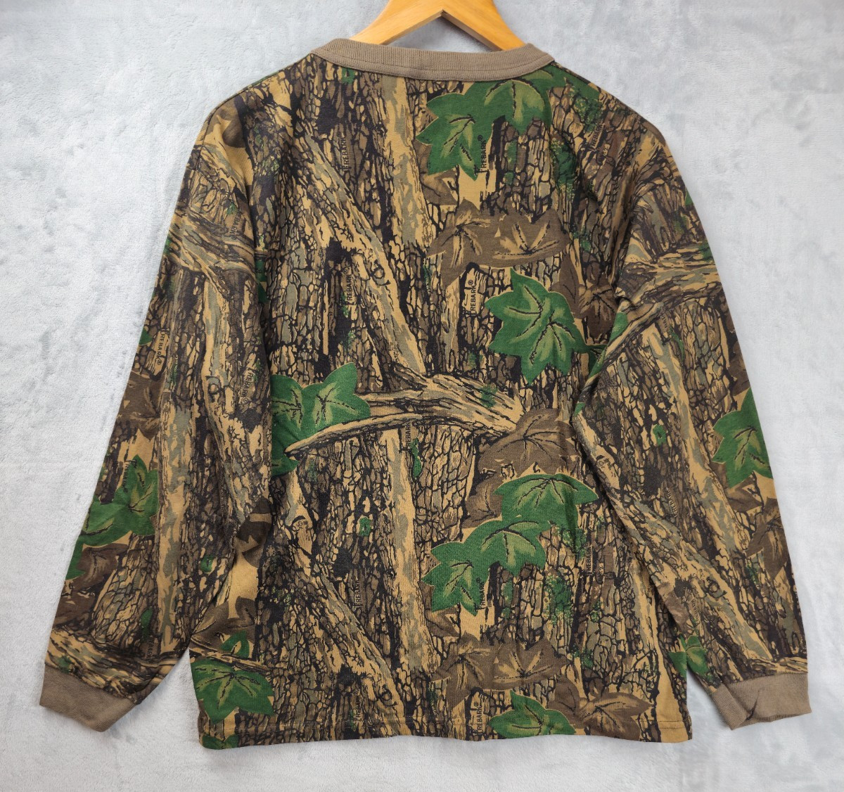 Vintage 90s Ace Sportswear Trebark Camo Chest Pocket Long Sleeve Large USA Made