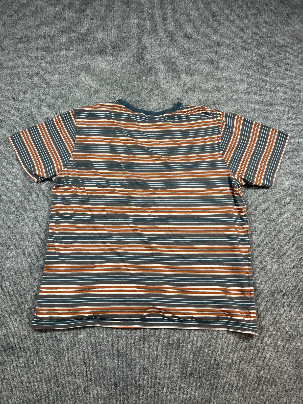 Volcom T Shirt Mens 2XL Multicolor Striped Cotton Modern Fit Logo Embroidered