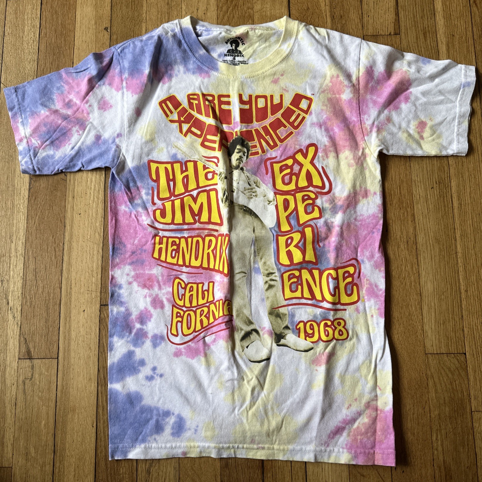Authentic Hendrix Men’s Tie Dye Are You Experienced The Fimi Hendrix 1968 Size S